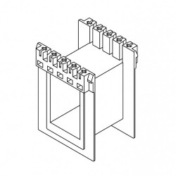 Rocchetto 22x30 Z/RG EI66 5+5 pins senza flangia intermedia