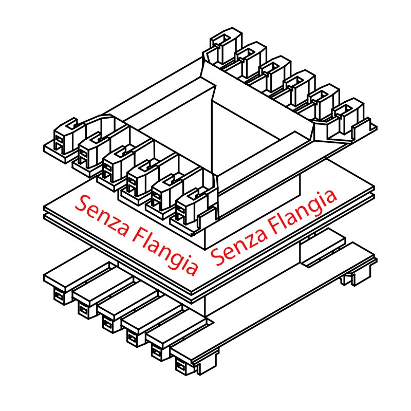 Rocchetto 32x32 Z/FG senza flangia intermedia