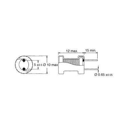 Induttanza 10uH -10.000uH  passo 5 mm