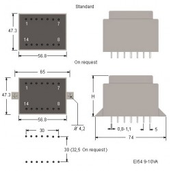 Trasformatore Resinato 9 VA EI54