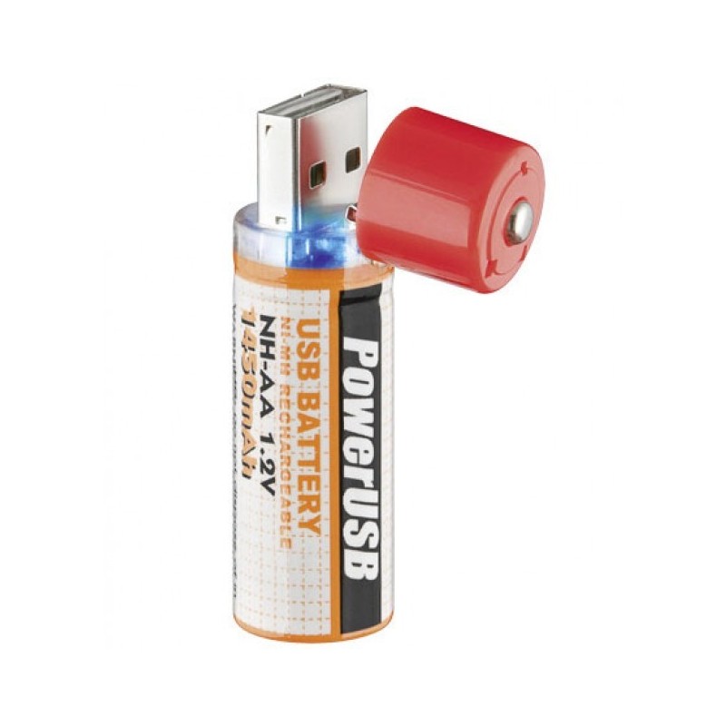 Batteria USB  AA Stilo NiMH Ricaricabile 2pz