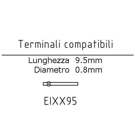 Terminale EIXX95 Lunghezza 9.5mm