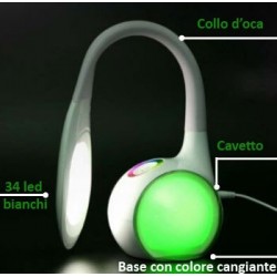 Lamapada led con base di colore cangiante